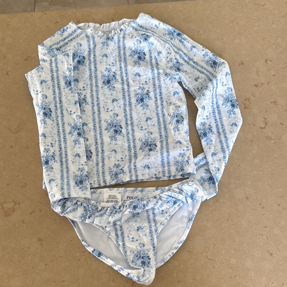Ralph Lauren Blue Floral Swimwear